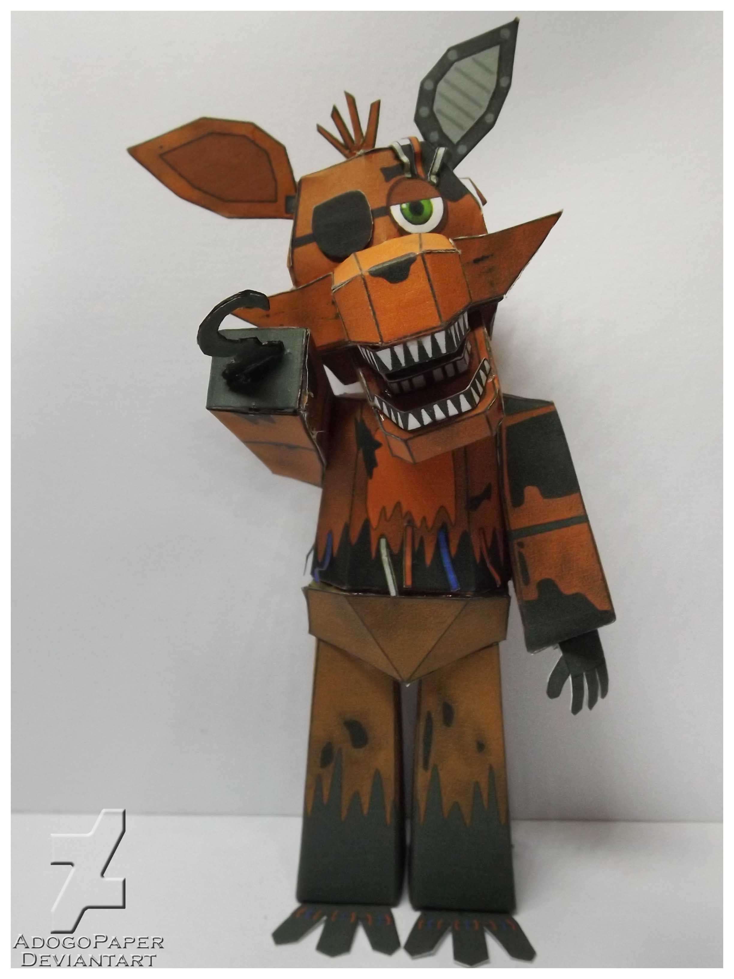 five nights at freddy's 2 old foxy papercraft by Adogopaper on DeviantArt