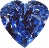 Blue diamond heart 100px by EXOstock