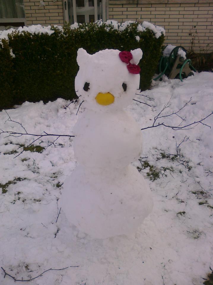 Hello Kitty Snowman by katrivsor on DeviantArt