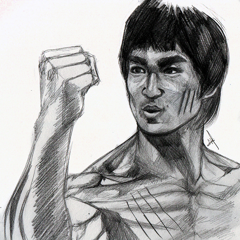 Bruce Lee sketch by PsychoNinjaNatalie on DeviantArt