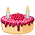 Strawberry Jam Cake with candles 50x50 icon