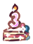 Happy 3!!! Birthday Cake by floramisa