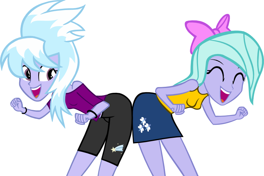 Cloudchaser and Flitter EQG style by IronM17 on DeviantArt