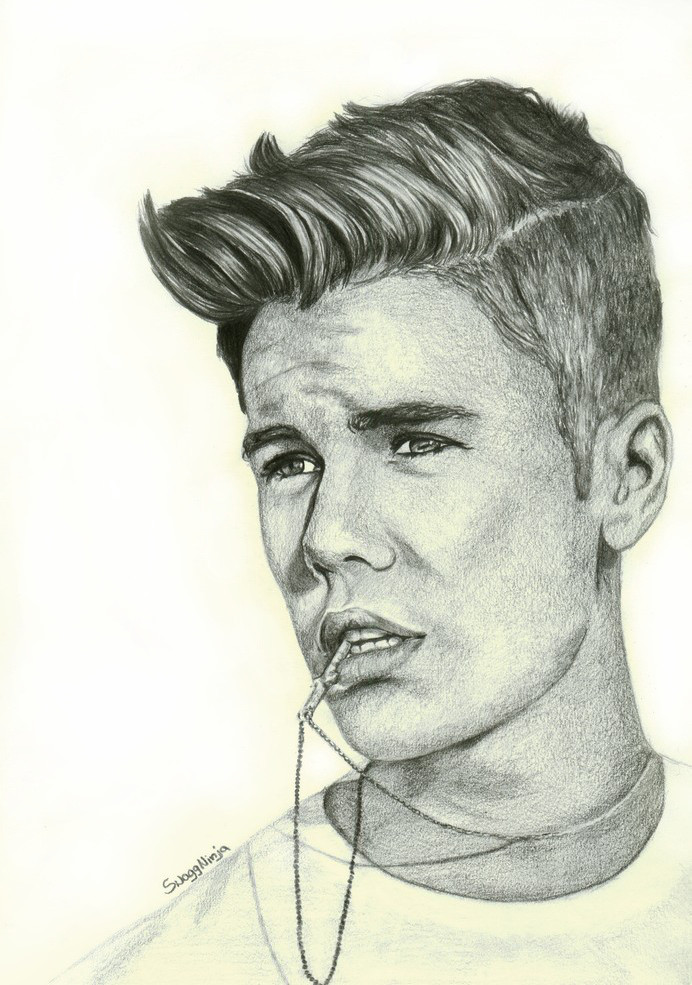 Justin Bieber drawing by bidonka on DeviantArt