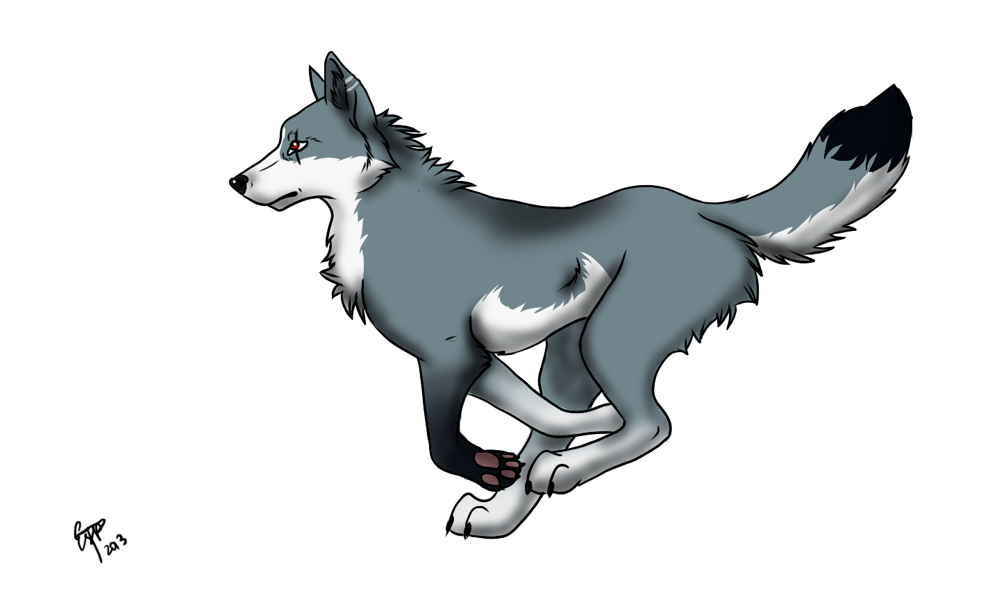 Running Wolf Animation by Esphir