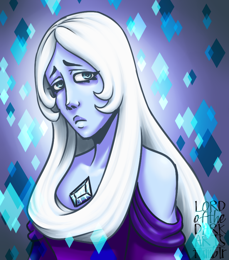 This is a piece from last year, or was it earlier this year I drew it... from my old account that I still like a lot. Steven Universe's Blue Diamond in this one style, and I have another style vers...