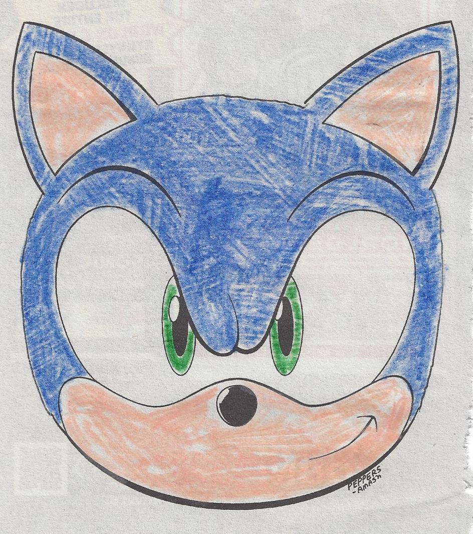 Sonic finished outline and colored picture by dth1971 on DeviantArt