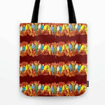 Colorful Budgies Pattern Tote Bag
