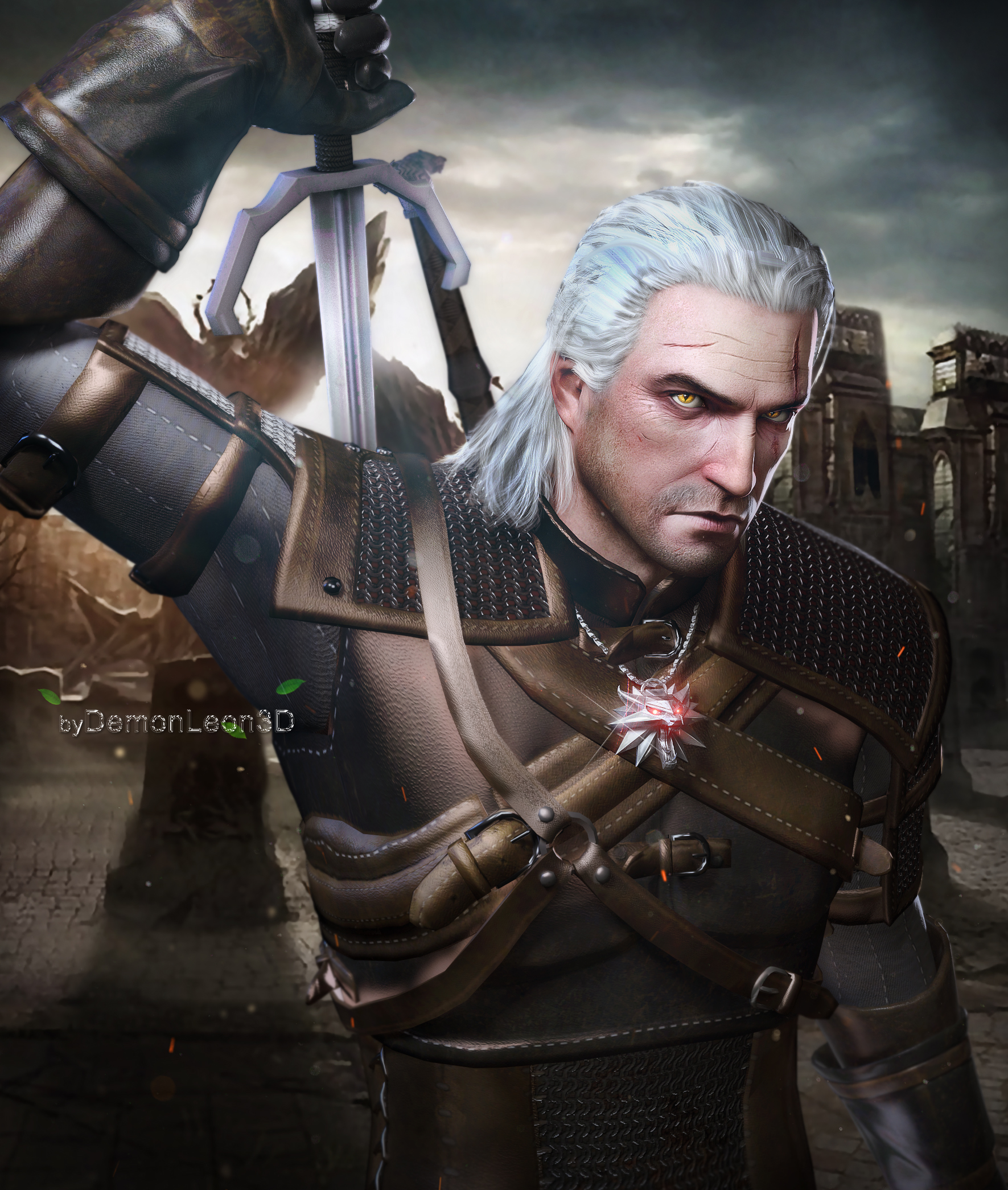 Geralt of Rivia by DemonLeon3D on DeviantArt
