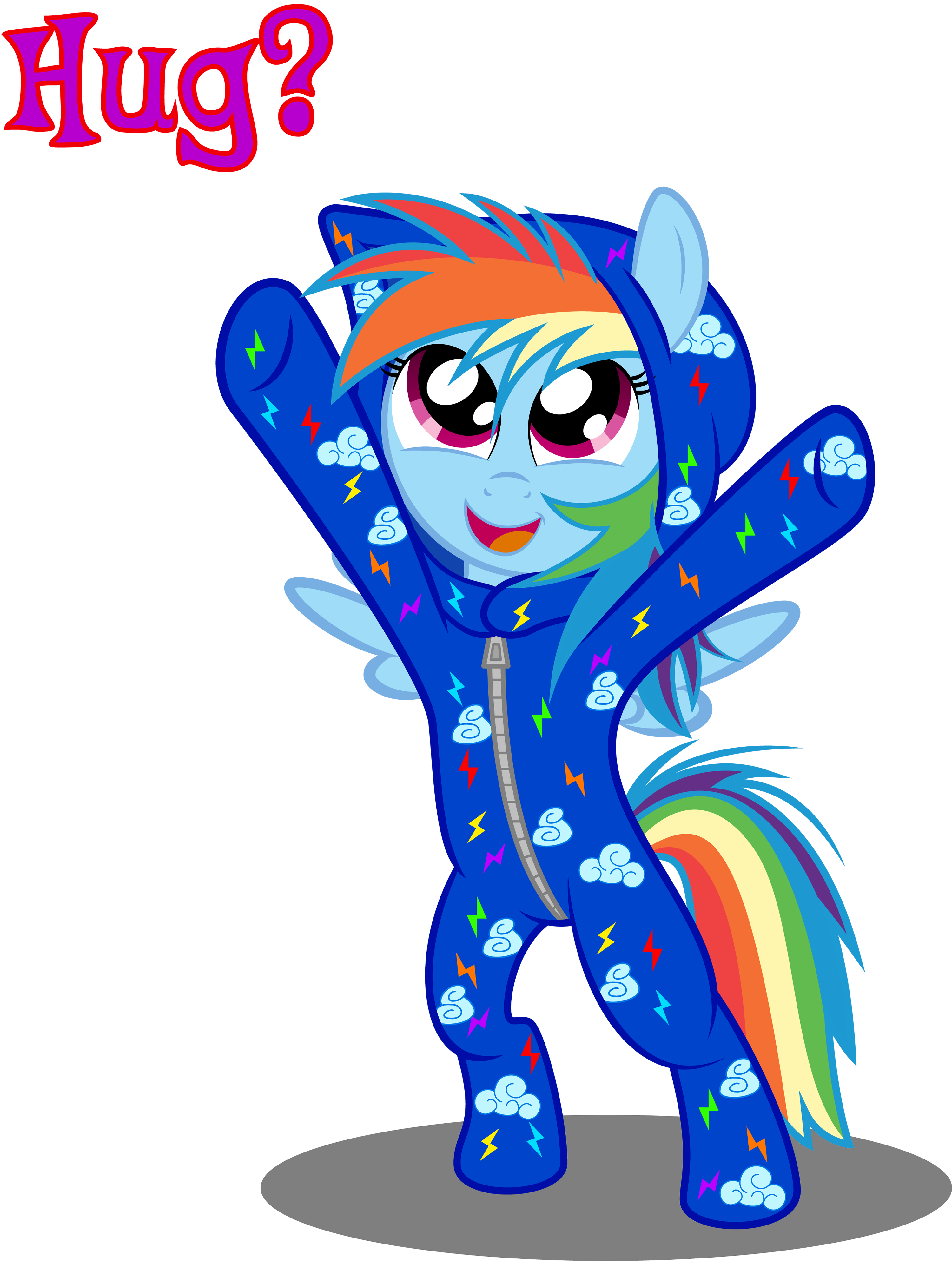 Little Rainbow Dash Wants a Hug by SpellboundCanvas on 