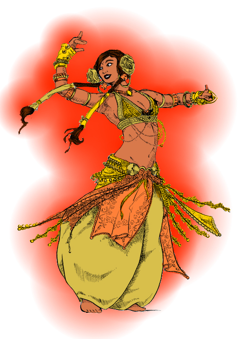 Belly Dancer by Chibi-DJ -Colored by SDarkheart on DeviantArt