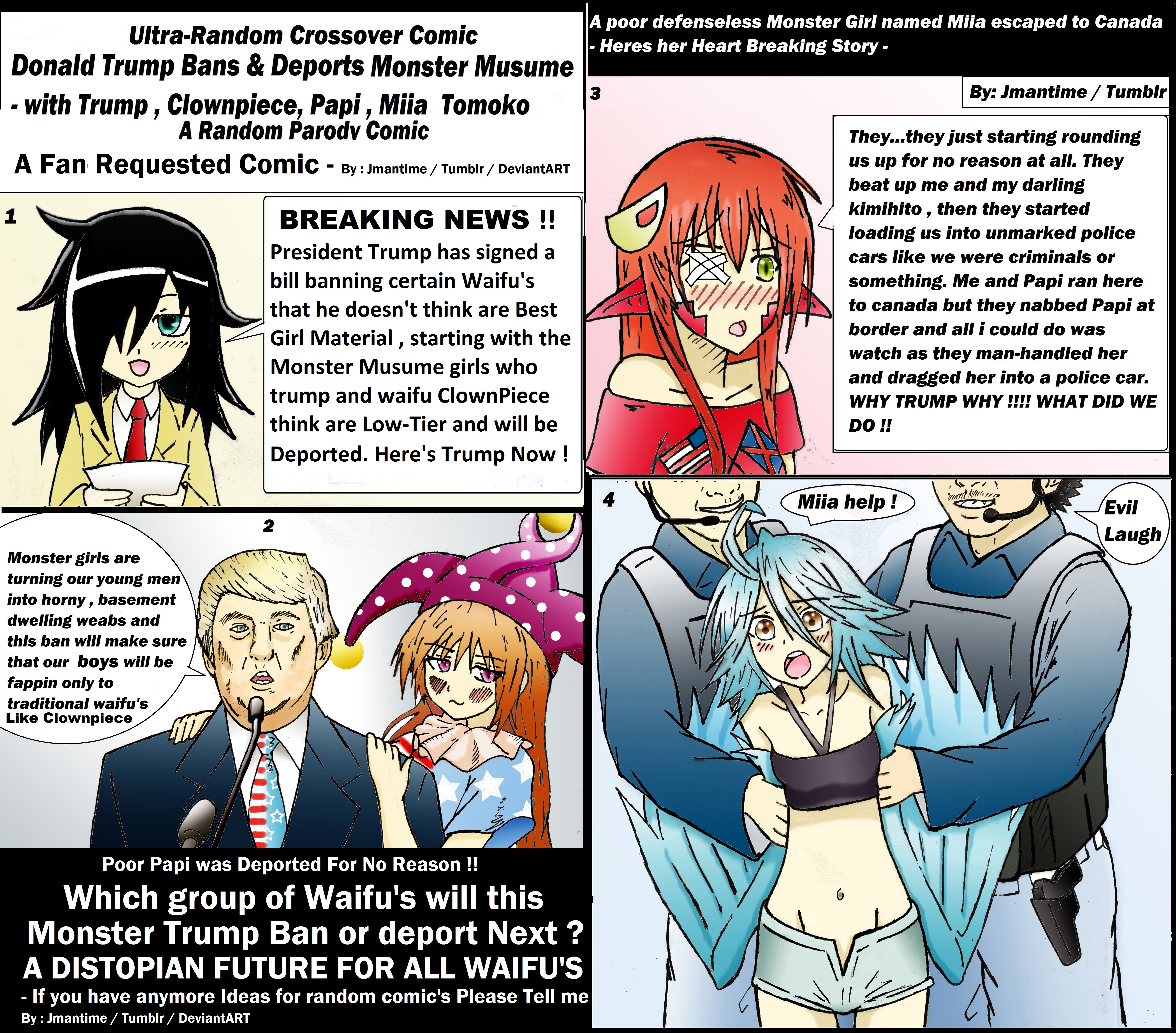 Donald Trump Deports The Monster Musume Girls By Jmantime Is Here On