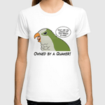 owned by a green quaker t-shirt