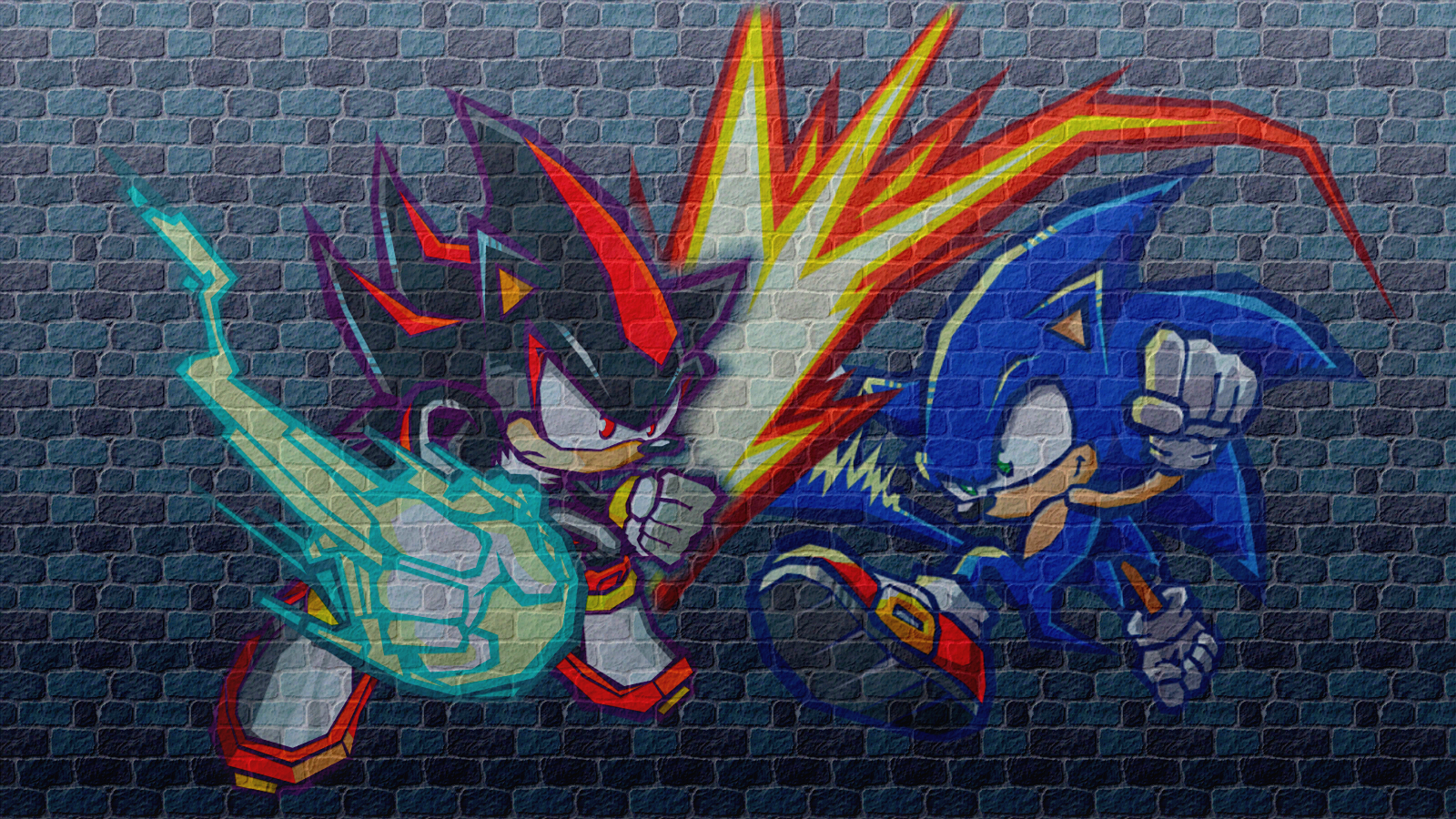 Sonic Battle: Sonic vs Shadow[1] by Light-Rock on DeviantArt