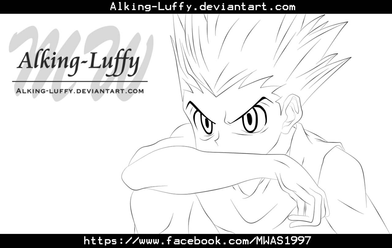 Gon Hunter X Hunter lineart By Alking-Luffy by Alking-Luffy on DeviantArt