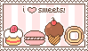 Stamp: I Love Sweets! by Crystal-Moore