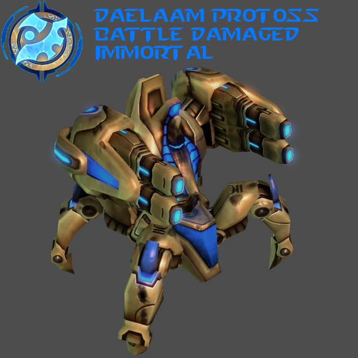 StarCraft 2 - Protoss Battle Damaged Immortal by HammerTheTank