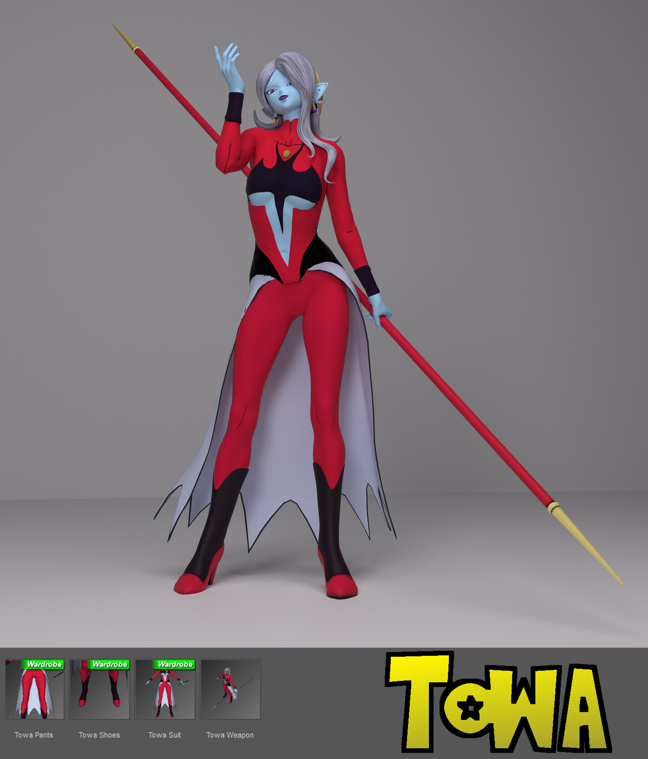 Towa (Demon Goddess second form) render 2[SDBH WM] by 