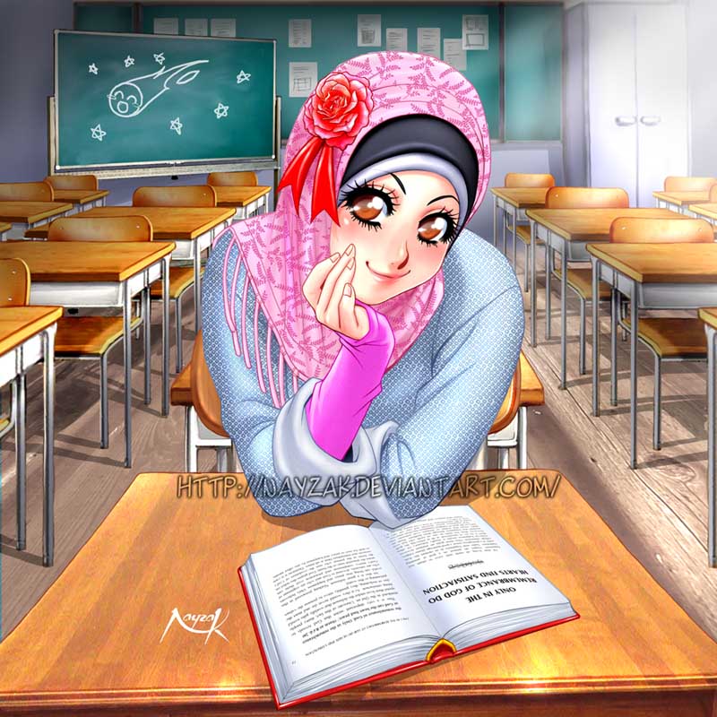 Beautiful Hijab Nayzak Deviantart Gambar Cantik Kartun