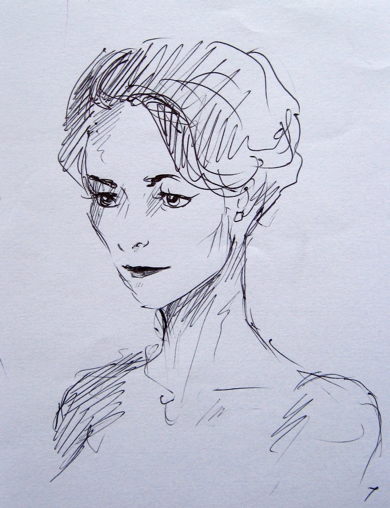 Irene Adler pen sketch by Krepf on DeviantArt
