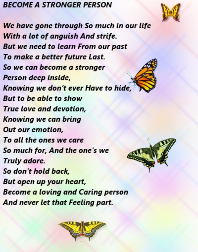 BE A STRONG PERSON POEM by Aim4Beauty on DeviantArt