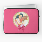 Blue Haired Elf And Her Galah Realistic Painting Laptop Sleeve