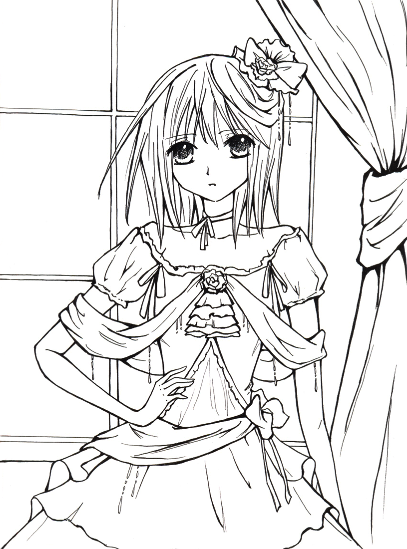 Anime Vampire Pages Coloring Pages