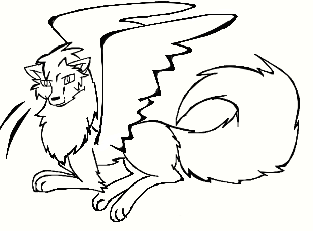 Winged Cheetah Lineart by Falconwing123 on DeviantArt