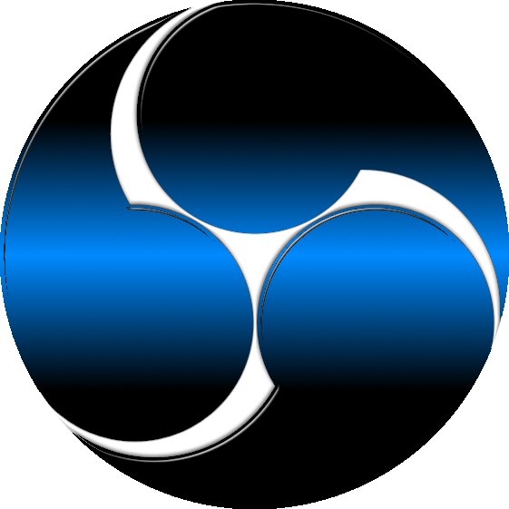 OBS logo black light blue gradient icon by GiL-Free on DeviantArt