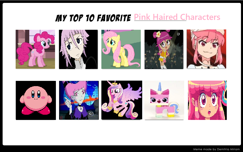 pink hair characters