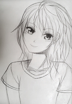 اجمل رسومات الانمي Anime_girl__line_drawing__by_9mumei19-d59y0e3