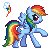 MLP icon - Rainbow Dash by Umberoff
