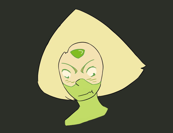 I've been binge watching Steven universe and I wanted to draw Peridot because I love her.