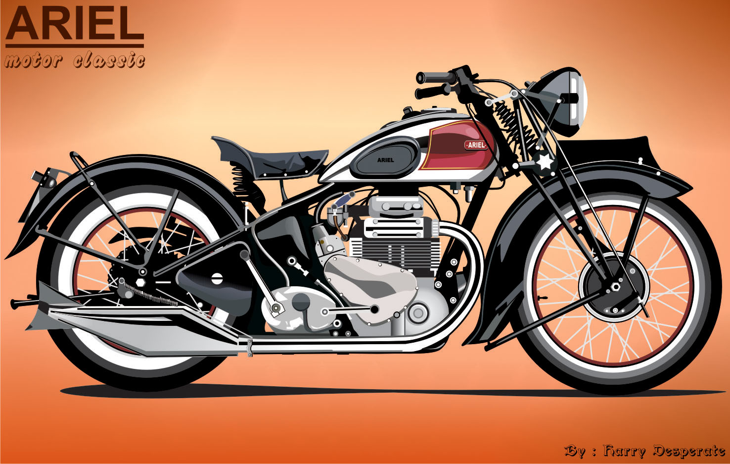Gambar Kartun Motor Klasik Wallpaper