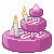 3DK Blueberry Cake with candles 50x50 icon