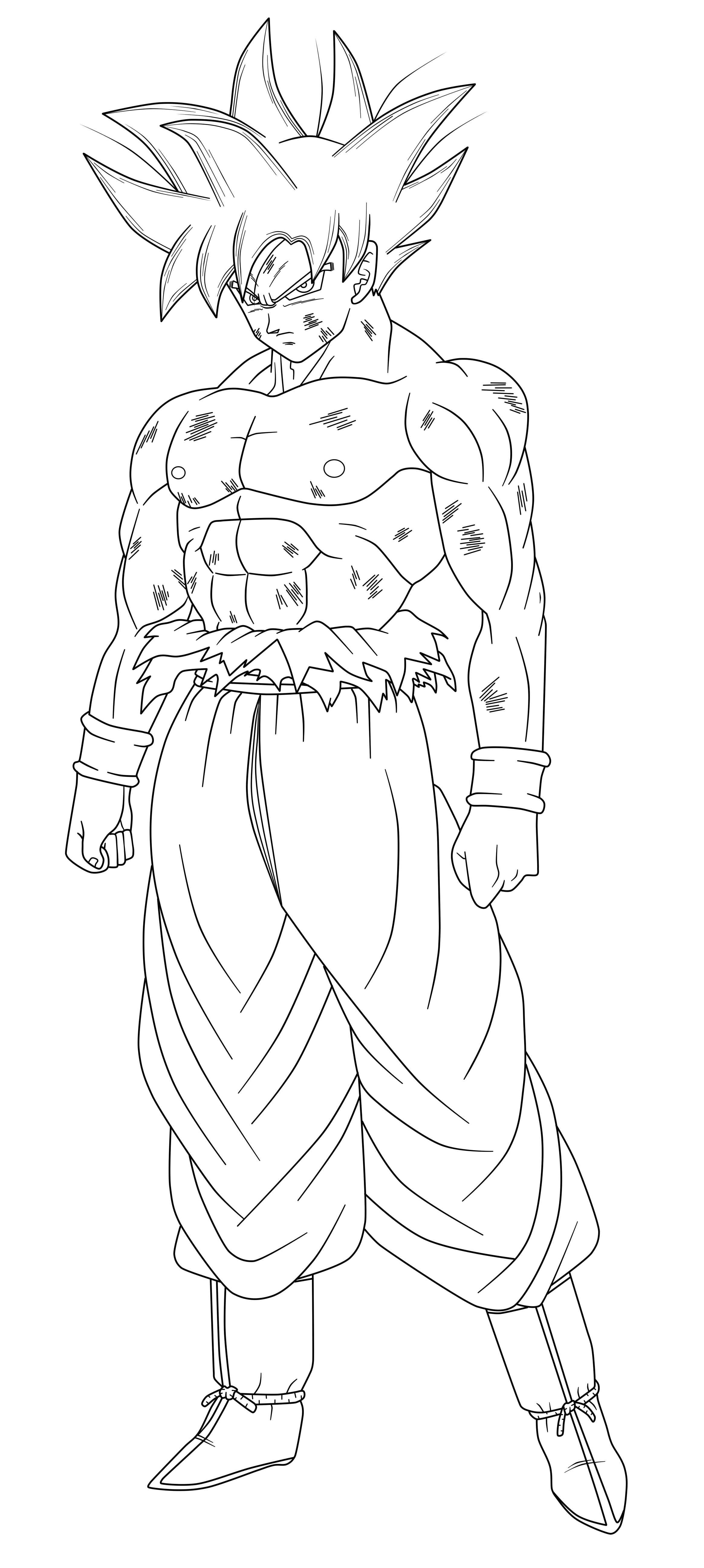 Goku Ultra Instinct Free Coloring Pages