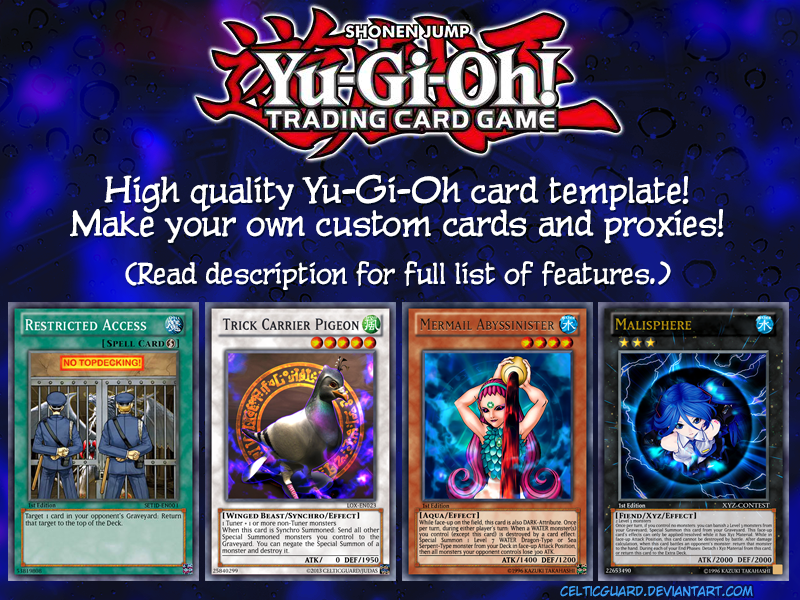 YuGiOh! Card Template HD [new style] v1.1 by CelticGuard on DeviantArt