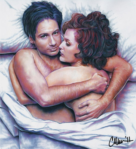 X-Files Gets Cozy Drawing by Live4ArtInLA