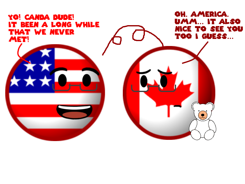 CountryBall Images: America and Canada meets again by nanabusia63 on DeviantArt