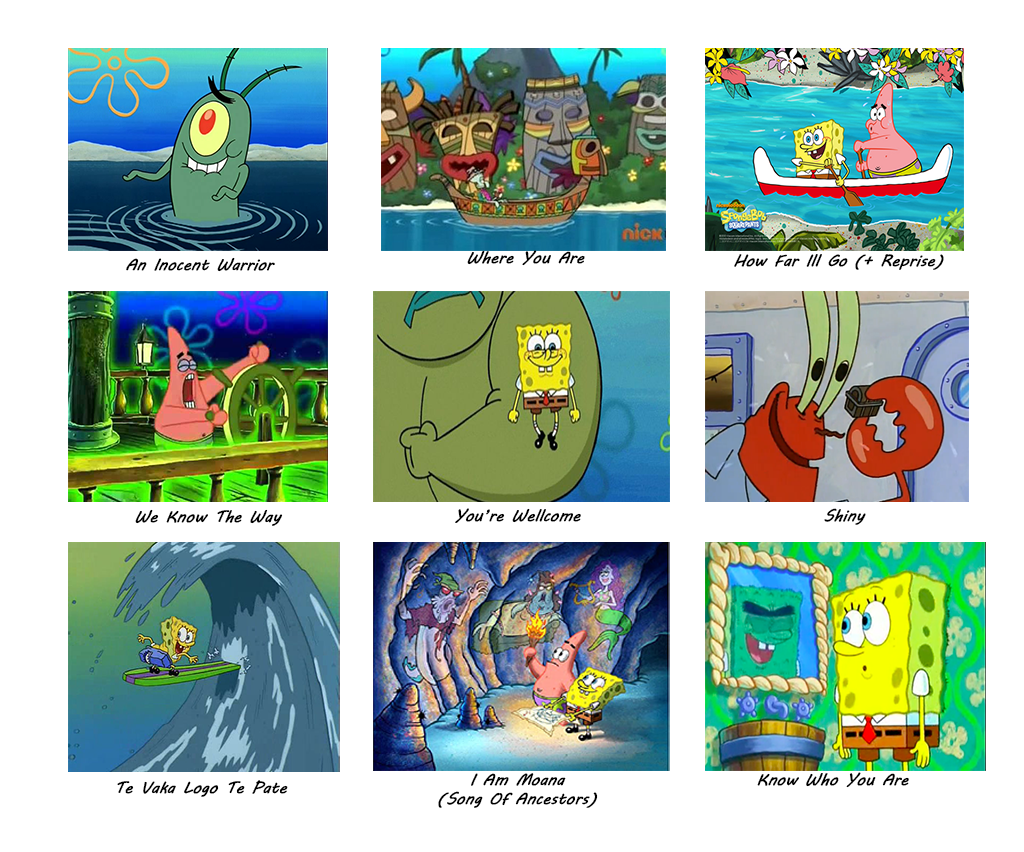 Spongebob Comparison Meme SONGS OF MOANA By InvaderOfFandoms On
