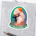 Moluccan Cockatoo Realistic Painting Sticker