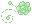 Pixel Rose Divider 3 v2 - Pastel Green - Top Right