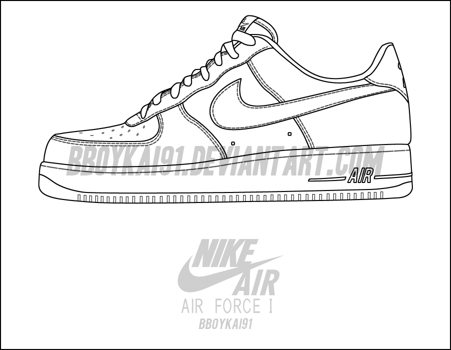 Template Air Force 1 Drawing