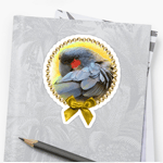 Black Palm Cockatoo Realistic Painting Sticker