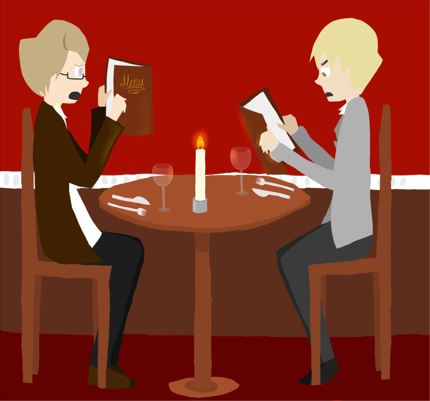 Awkward Dinner Date by MarzipanDrizzle on DeviantArt