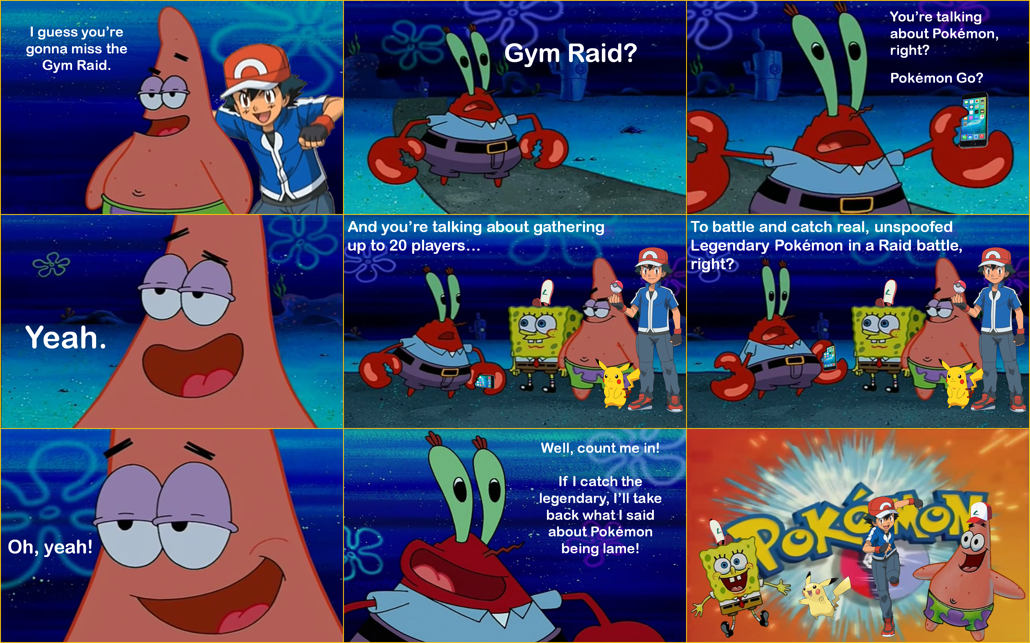 Spongebob Dont Miss The Pokemon Go Gym Raid By Dinodavid8rb On