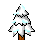 Pixel Snowy Pine Tree Smol by YukiSenmatsu