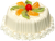 White cake with fruit 50px