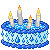 Waterdrop Cake with candles 50x50 icon
