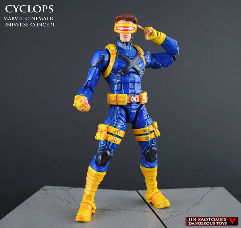 MCU style Cyclops custom Marvel Legends figure by Jin